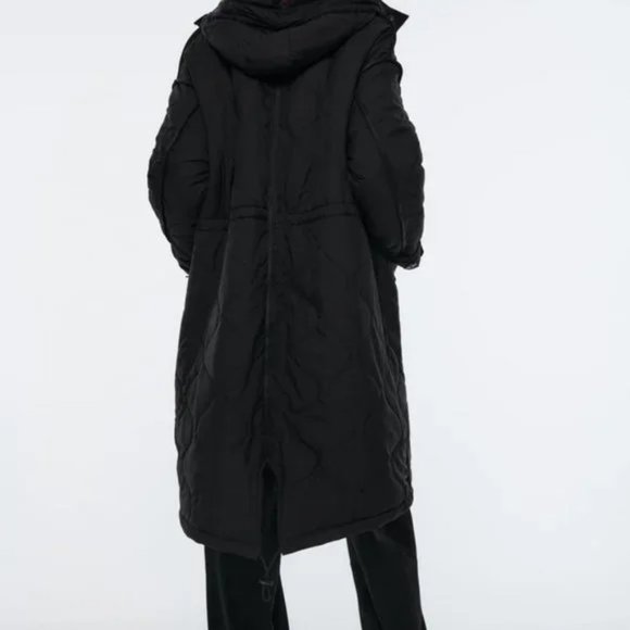 ZARA QUILTED MINIMAL PARKA LIMITED EDITION - Picture 3 of 12